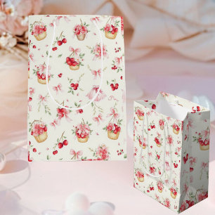 Berry Sweet Floral Körsbärsgåvpåse   Elegant Rosa