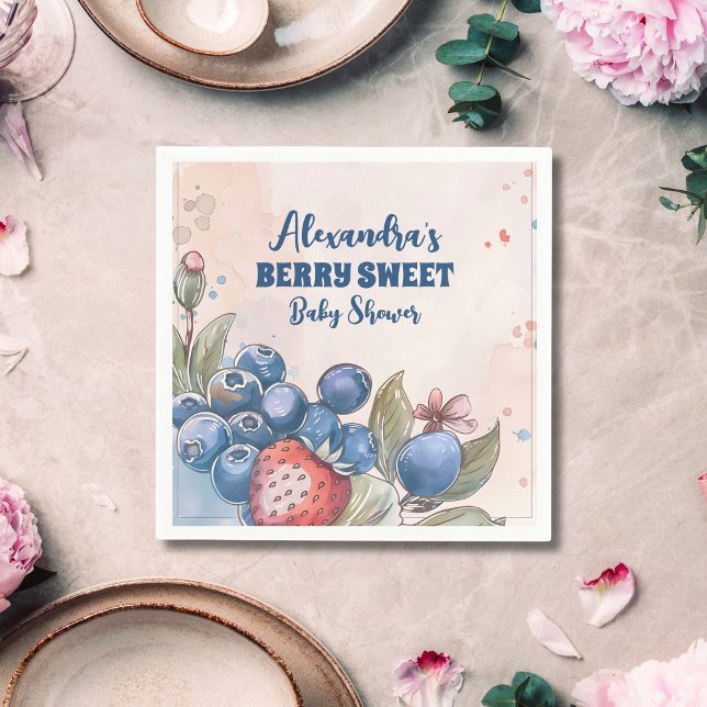 Berry Sweet Fruit Baby Shower Pappersservett (Skapare uppladdad)