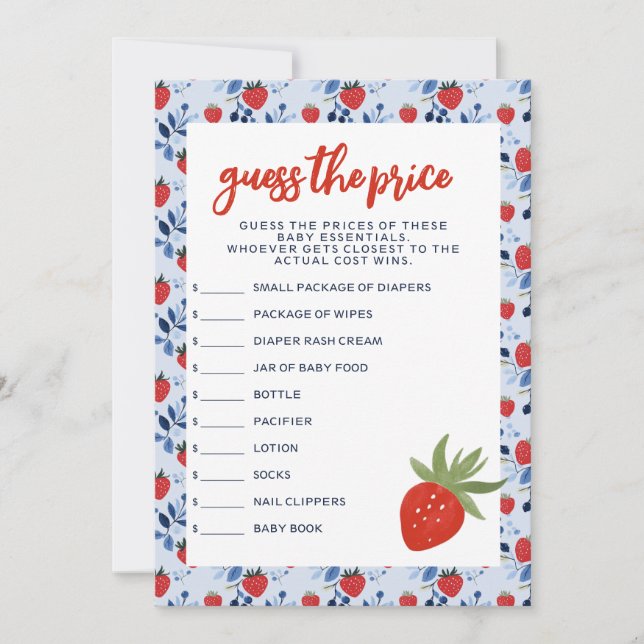 Berry Sweet gissar Prisa Inbjudningar (Framsida)