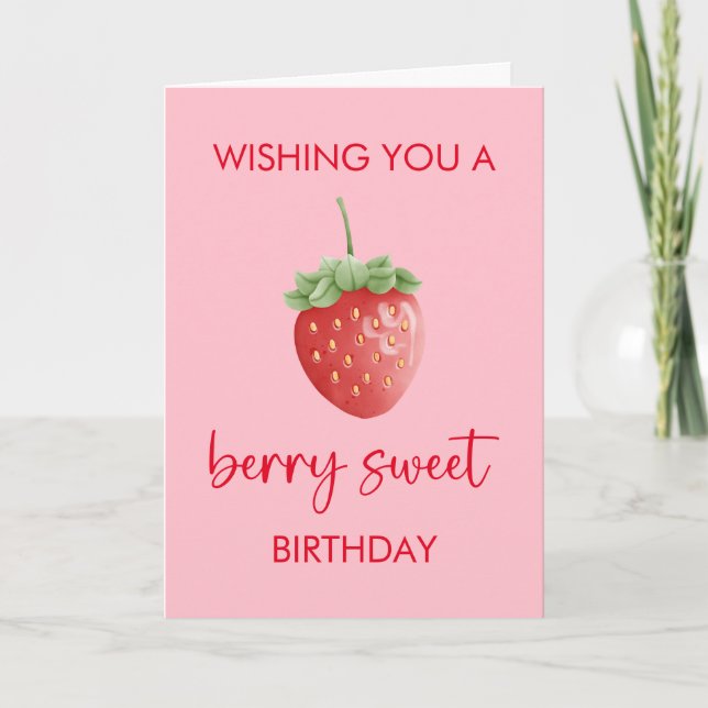 Berry Sweet Grattis på födelsedagen Card Kort (Framsida)