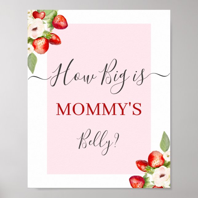 Berry Sweet How Big is Mamma Belly Poster (Framsidan)