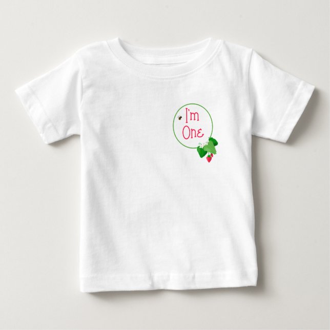 Berry Sweet “I’m One” Jordgubbsknippe 1:a T Shirt (Framsida)