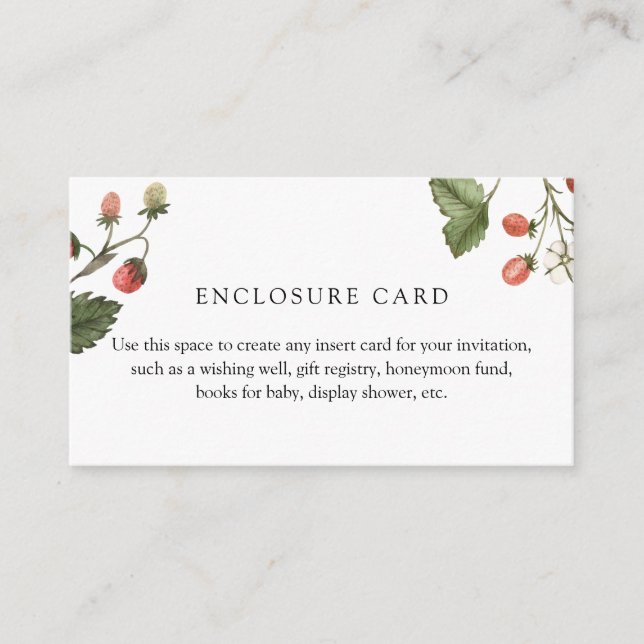 Berry Sweet Jordgubbs Anpassad Förvaringskort Tilläggskort (Framsida)