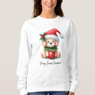 Berry Sweet jul Puppy Sweater T Shirt