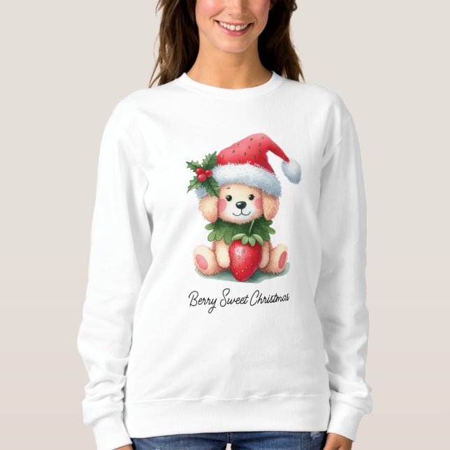 Berry Sweet jul Puppy Sweater T Shirt (Framsida)