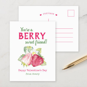 Berry Sweet Kids Classroom Valentines kort