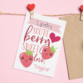 Berry Sweet | Klassrumsbevis för alla hjärtans dag Inbjudningar
