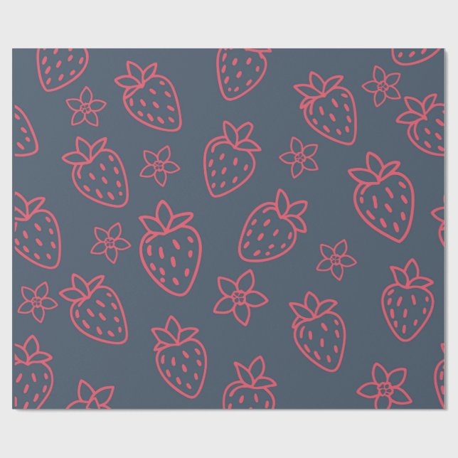 Berry Sweet Moments Wrapping Papper Presentpapper (Platt)
