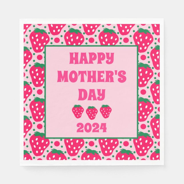 Berry Sweet Mors dag Brunch Party Pappersservett (Framsidan)