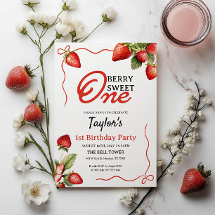 Berry Sweet One 1st Birthday bjudande Inbjudningar