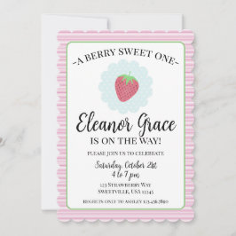 Berry Sweet One Baby Shower Inbjudningar