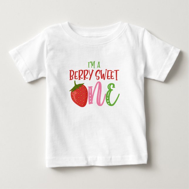 Berry Sweet ONE First Birthday Shirt T (Framsida)