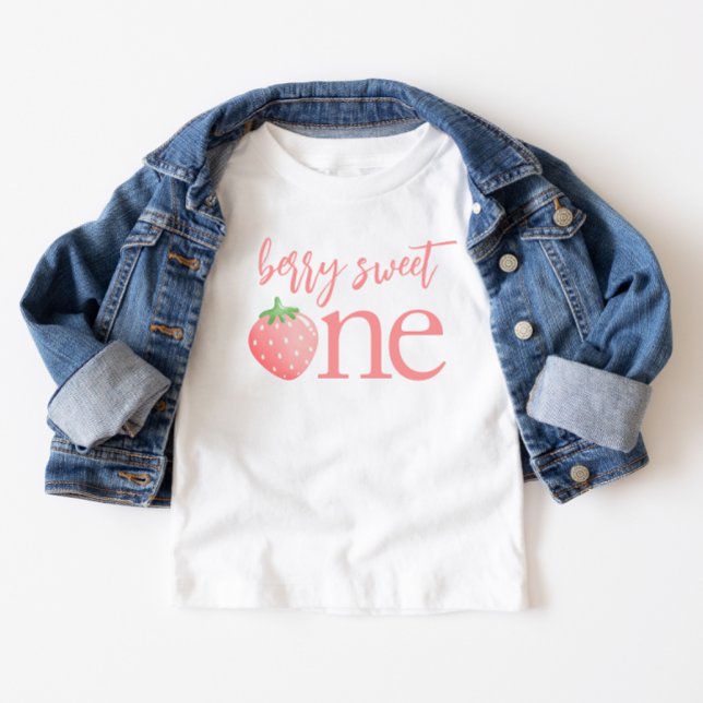 Berry Sweet One Strawberry First Birthday Shirt T (Skapare uppladdad)
