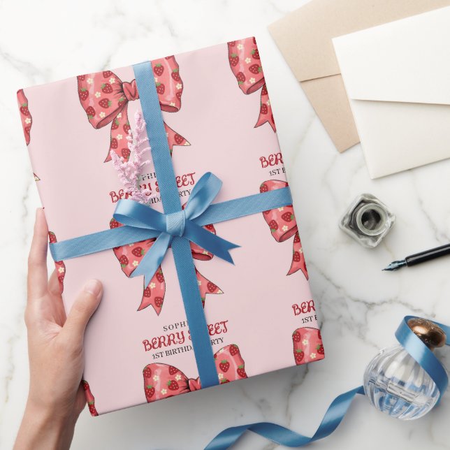 Berry Sweet Party-inbjudan Presentpapper (Gifting)