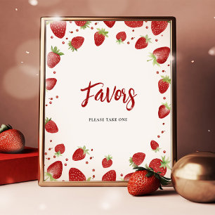 Berry Sweet Personalizable Baby Shower-skylt Poster