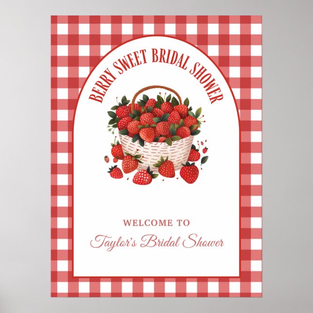 Berry Sweet Picnic Strawberry Möhippa Poster (Framsidan)