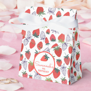 Berry Sweet Red Strawberry Birthday Favbox Presentaskar