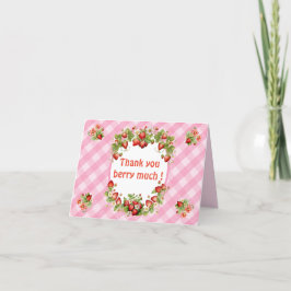 Berry Sweet Rosa Gingham Tack Kort