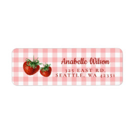 Berry Sweet Rosa Play Strawbär Returadress Etikett