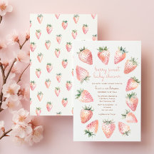 Berry Sweet Shower - Watercolor Strawbär