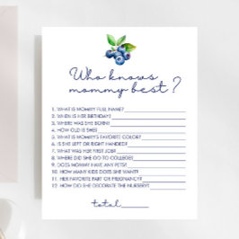 Berry Sweet som känner Mamma Best Baby Shower Game