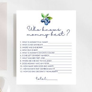 Berry Sweet som känner Mamma Best Baby Shower Game
