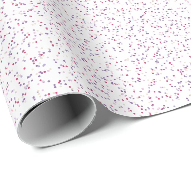 Berry Sweet Speckled Rosa & Lila Dots Presentpapper (Rullad Hörn)