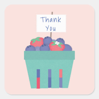 Berry Sweet Sticker Fyrkantigt Klistermärke