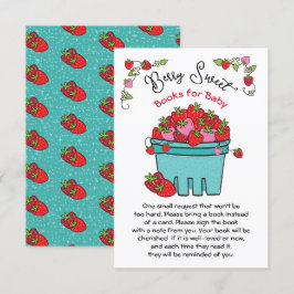 Berry Sweet Strawberry Baby Shower Bokar för Baby Inbjudningar