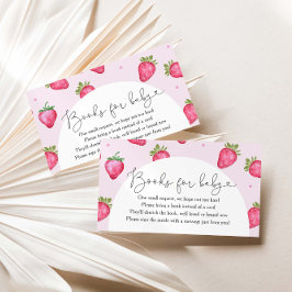 Berry Sweet Strawberry Baby Shower Bokar för Baby Tilläggskort
