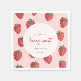 Berry Sweet Strawberry Baby Shower Pappersservett