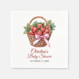 Berry Sweet Strawberry Baby Shower Pappersservett