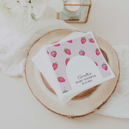 Berry Sweet Strawberry Baby Shower Pappersservett