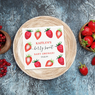 Berry Sweet Strawberry Baby Shower Pappersservett