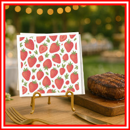 Berry Sweet Strawberry Baby Shower Pappersservett
