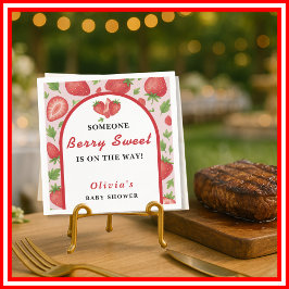 Berry Sweet Strawberry Baby Shower Pappersservett
