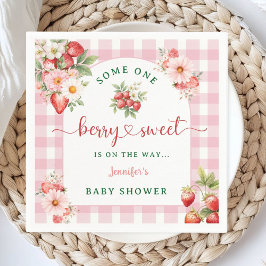 Berry Sweet Strawberry Baby Shower Pappersservett