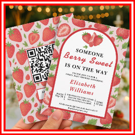 Berry Sweet Strawberry Baby Shower | QR-OSA Inbjudningar