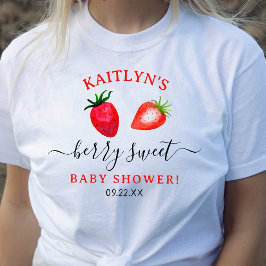 Berry Sweet Strawberry Baby Shower T Shirt