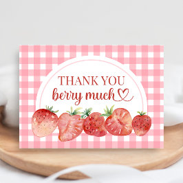 Berry Sweet Strawberry Baby Shower Tack Kort