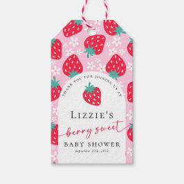 Berry Sweet Strawberry Baby Shower Tack Presentetikett