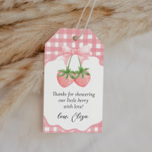Berry Sweet Strawberry Baby Shower Thank You Favor