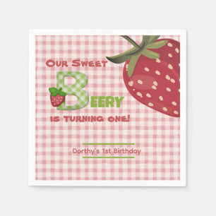Berry Sweet Strawberry Birthday Pappersservett