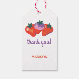 Berry Sweet Strawberry Birthday - White Presentetikett