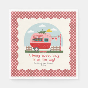Berry Sweet Strawberry Camper Baby Shower Pappersservett