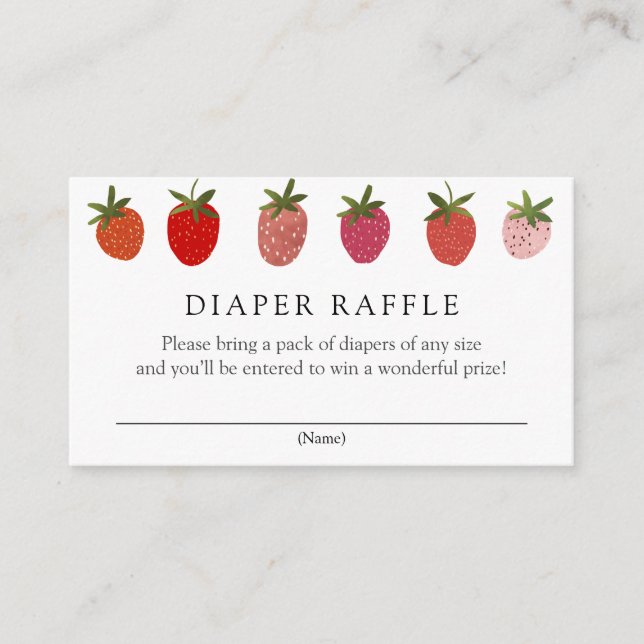 Berry Sweet Strawberry Diaper Raffle infoga card Tilläggskort (Framsida)
