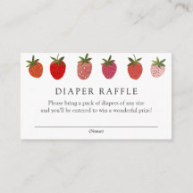 Berry Sweet Strawberry Diaper Raffle infoga card