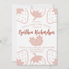"Berry Sweet" Strawberry Foster Child Shower Inbjudningar