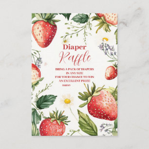 Berry Sweet Strawberry Girl Baby Diapper Raffle Tilläggskort