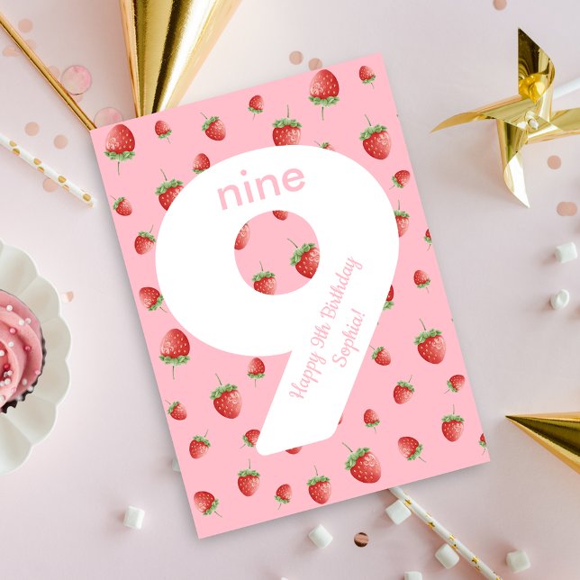 Berry Sweet Strawberry Grattis på födelsedagen Car Kort (Skapare uppladdad)